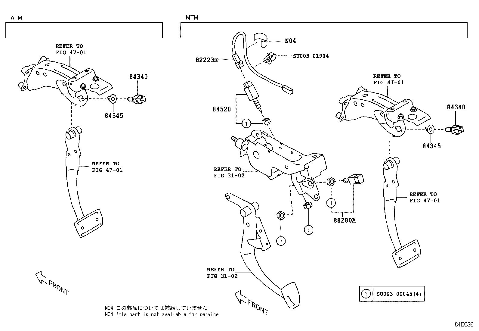 SU003-05798 SWITCH ASSY, HEADLAMP DIMMER product image