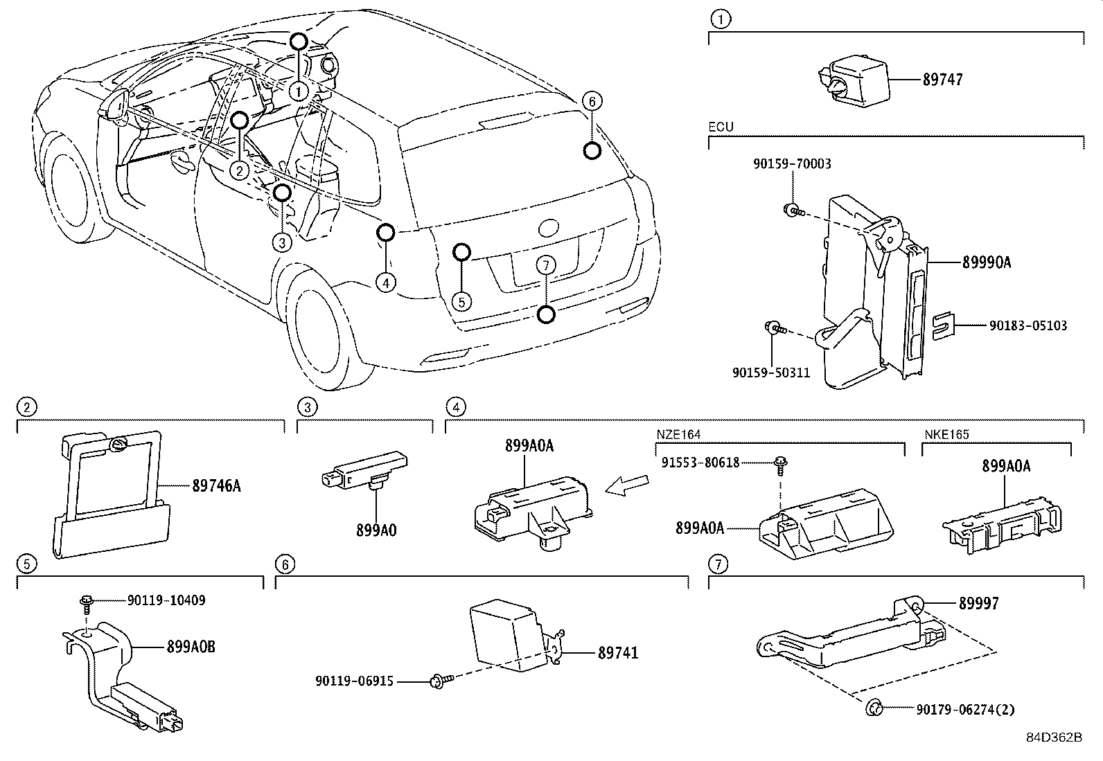 89741-13091 RECEIVER, DOOR CONTROL product image