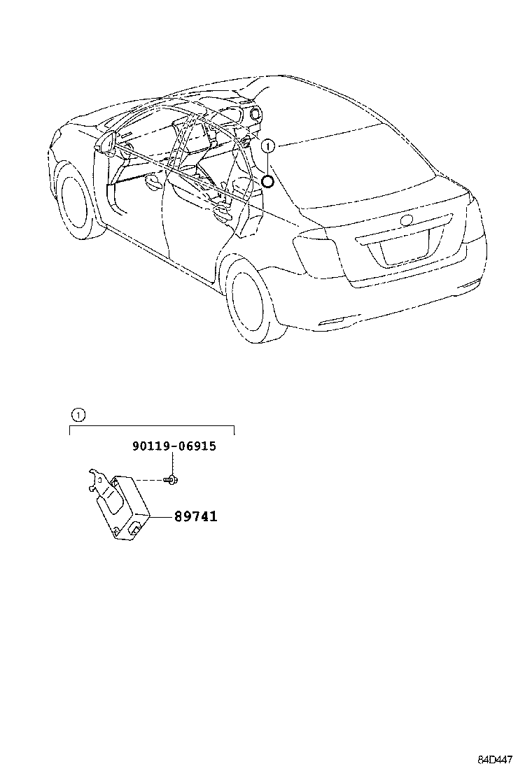 89741-13091 RECEIVER, DOOR CONTROL product image