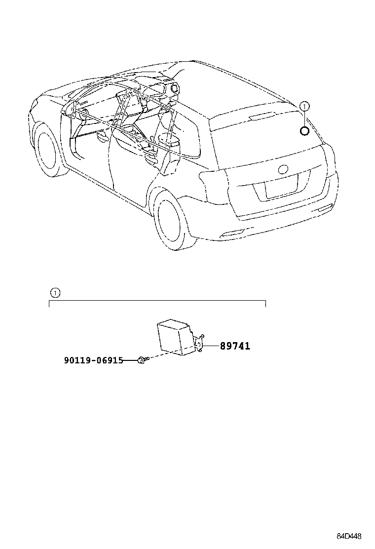 89741-13091 RECEIVER, DOOR CONTROL product image
