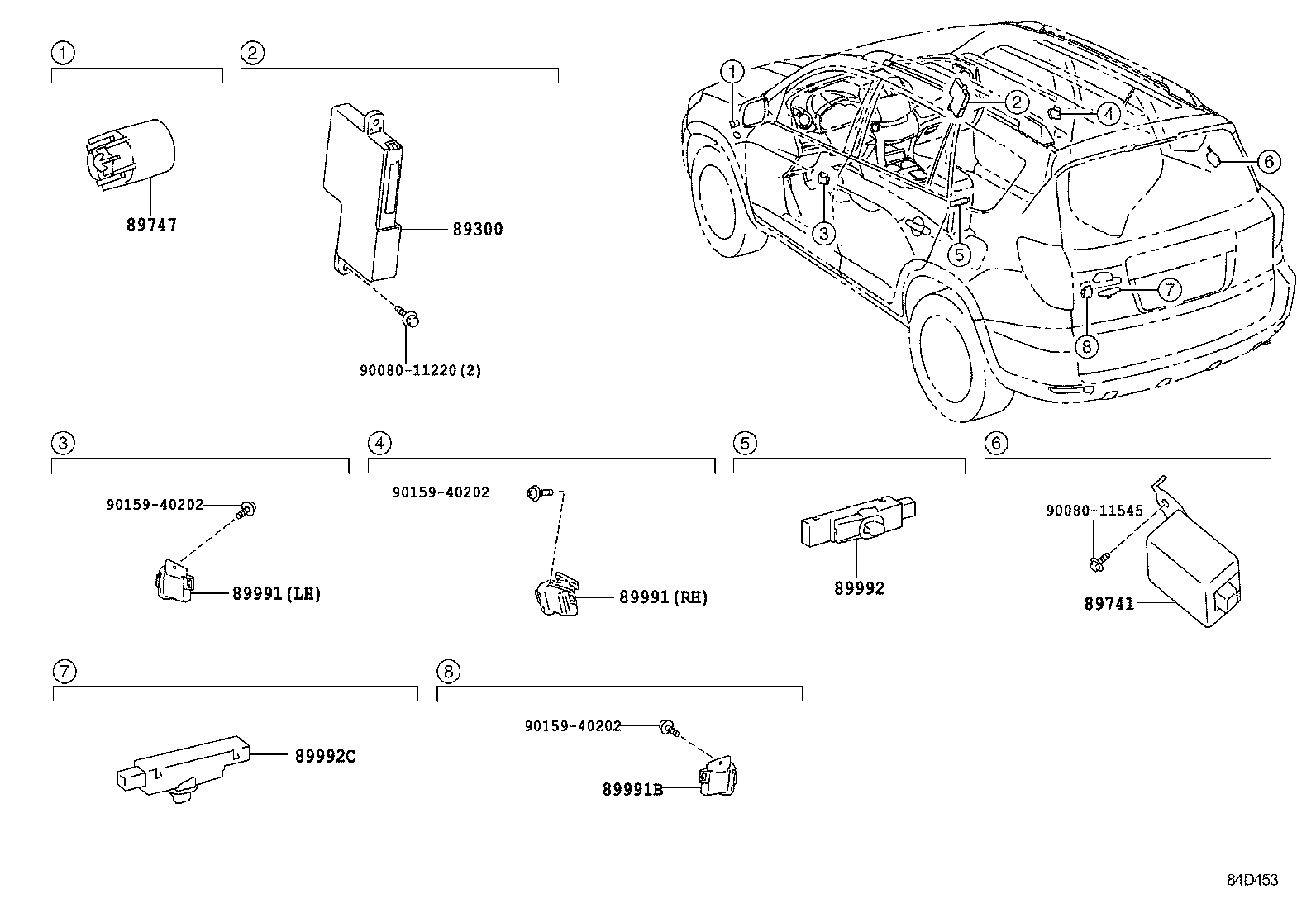 89740-0R010 RECEIVER, DOOR CONTROL product image