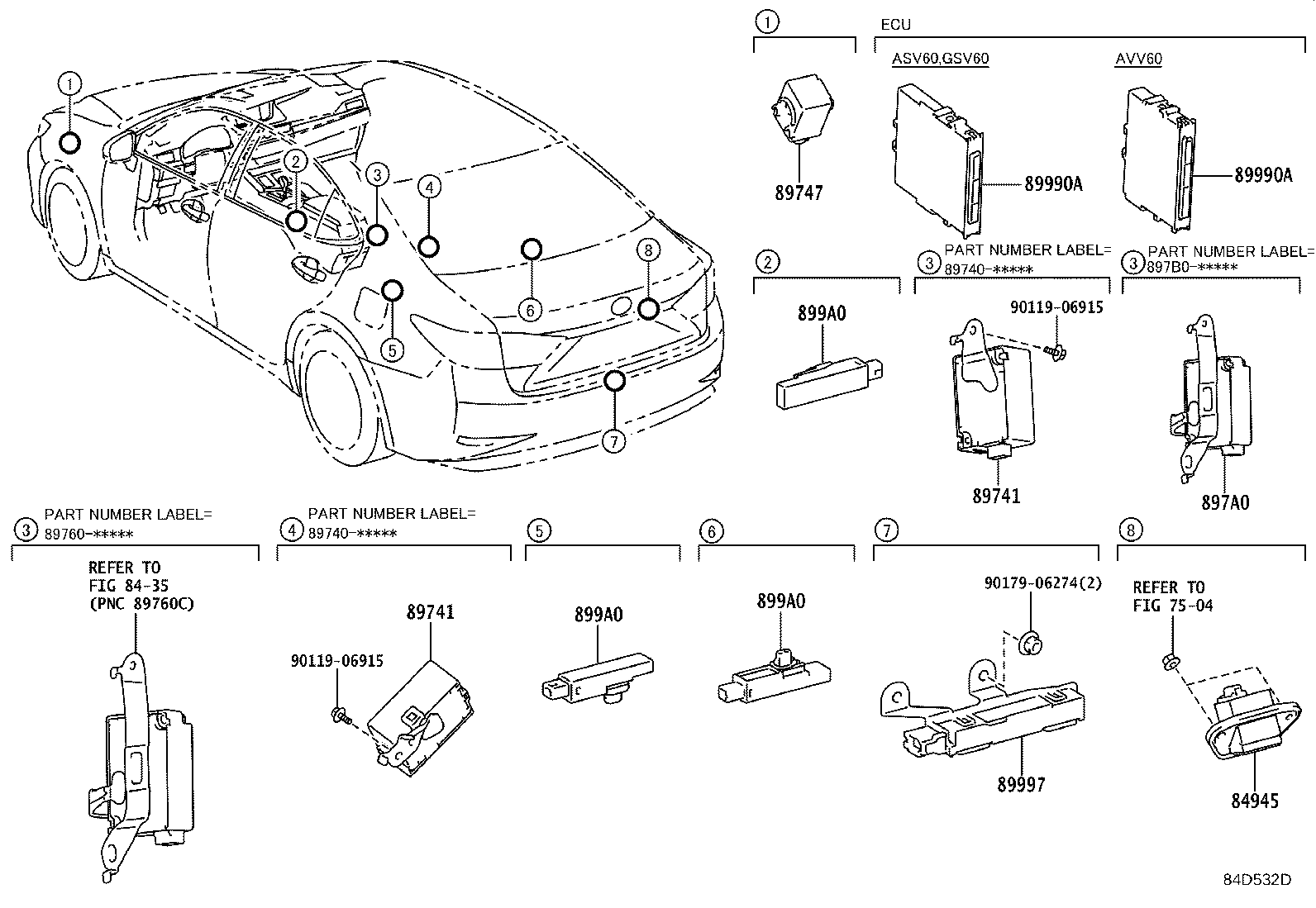 89740-33381 RECEIVER, DOOR CONTROL product image