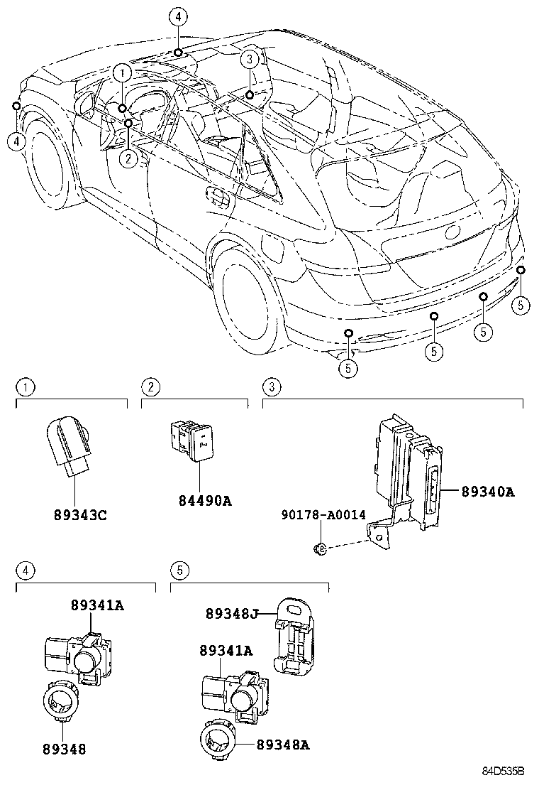 Toyota 89348-71010-B6 RETAINER, ULTRASONIC SENSOR, NO.1
