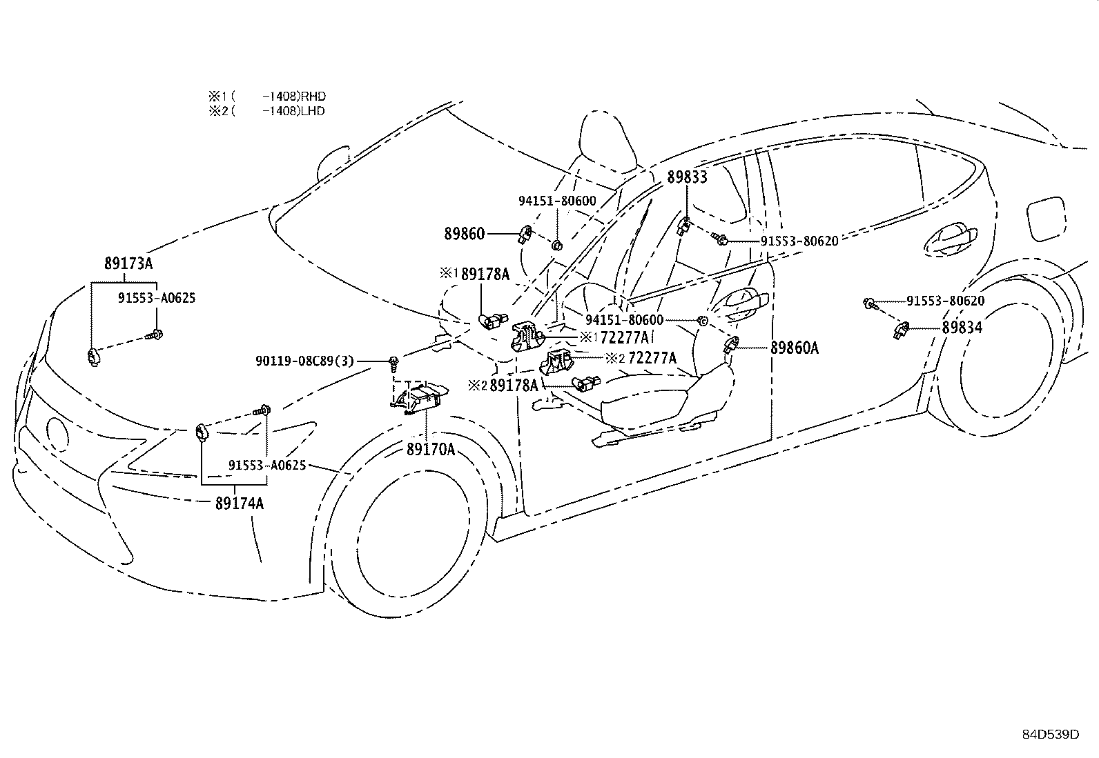 89170-33840 COMPUTER ASSY, AIR BAG product image