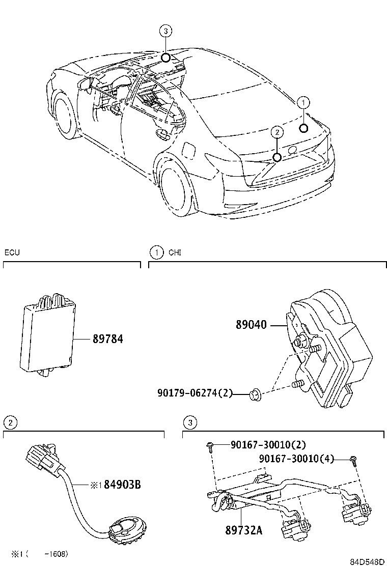 89732-33040 SENSOR, THEFT WARNING ULTRASONIC product image