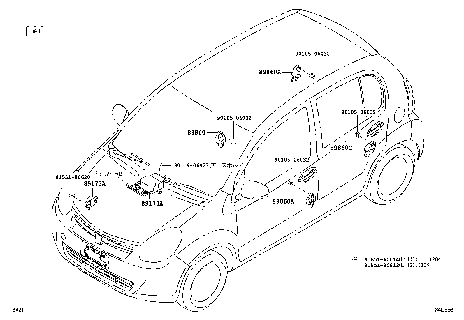 89170-B1251 COMPUTER ASSY, AIR BAG product image