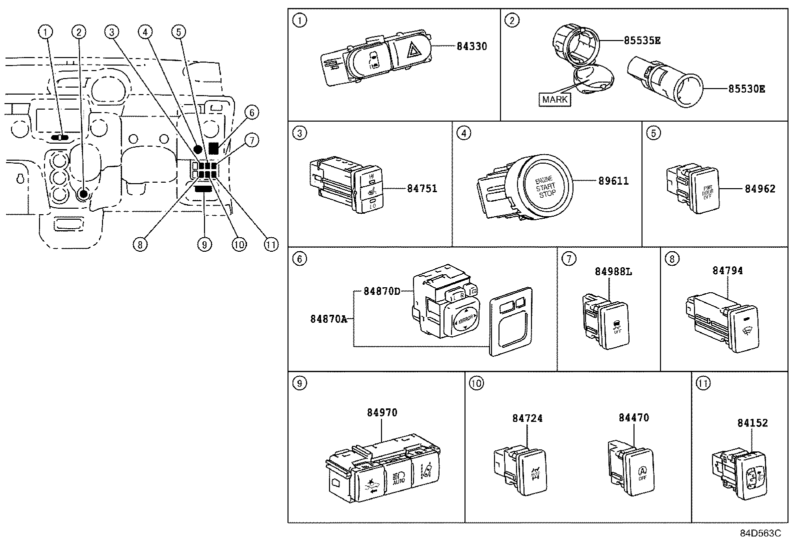 89437-68020 COVER, SENSOR product image
