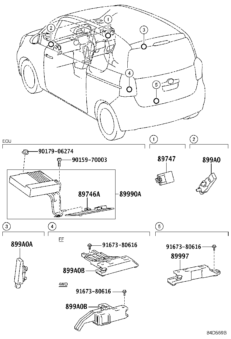 899A0-52090 ANTENNA ASSY, INDOOR ELECTRICAL KEY, NO.3 product image