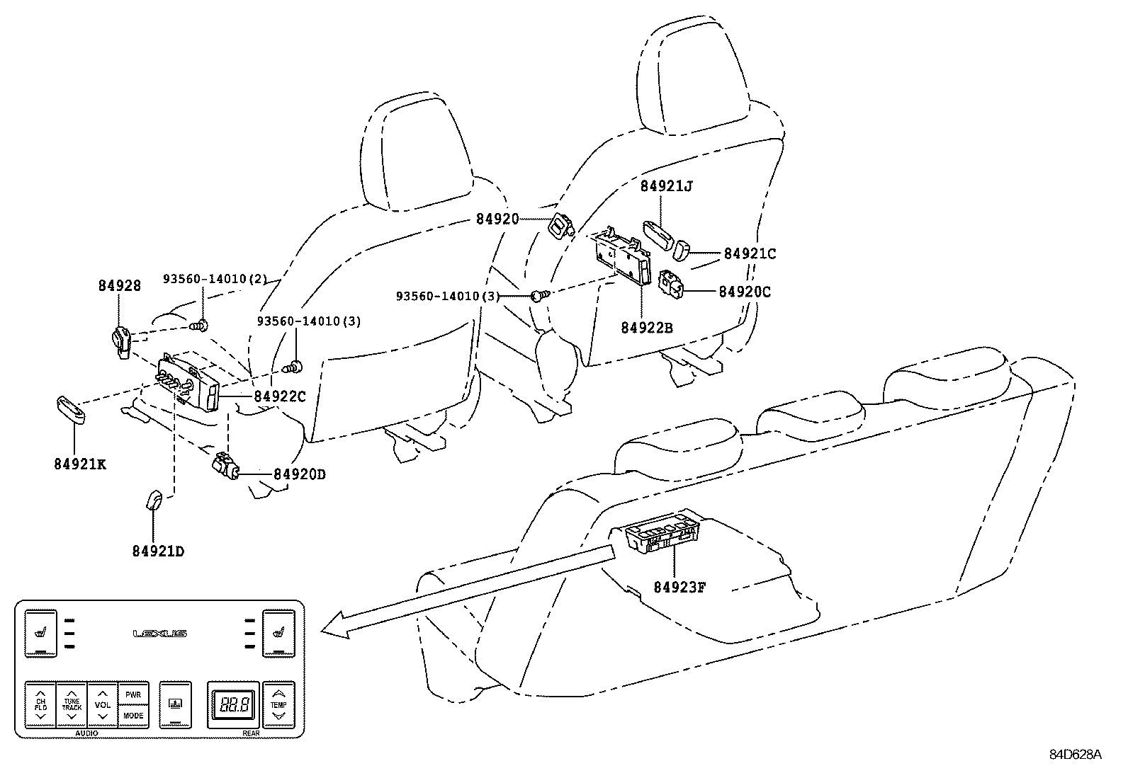 84152-48031 SWITCH, HEADLAMP LEVELING product image