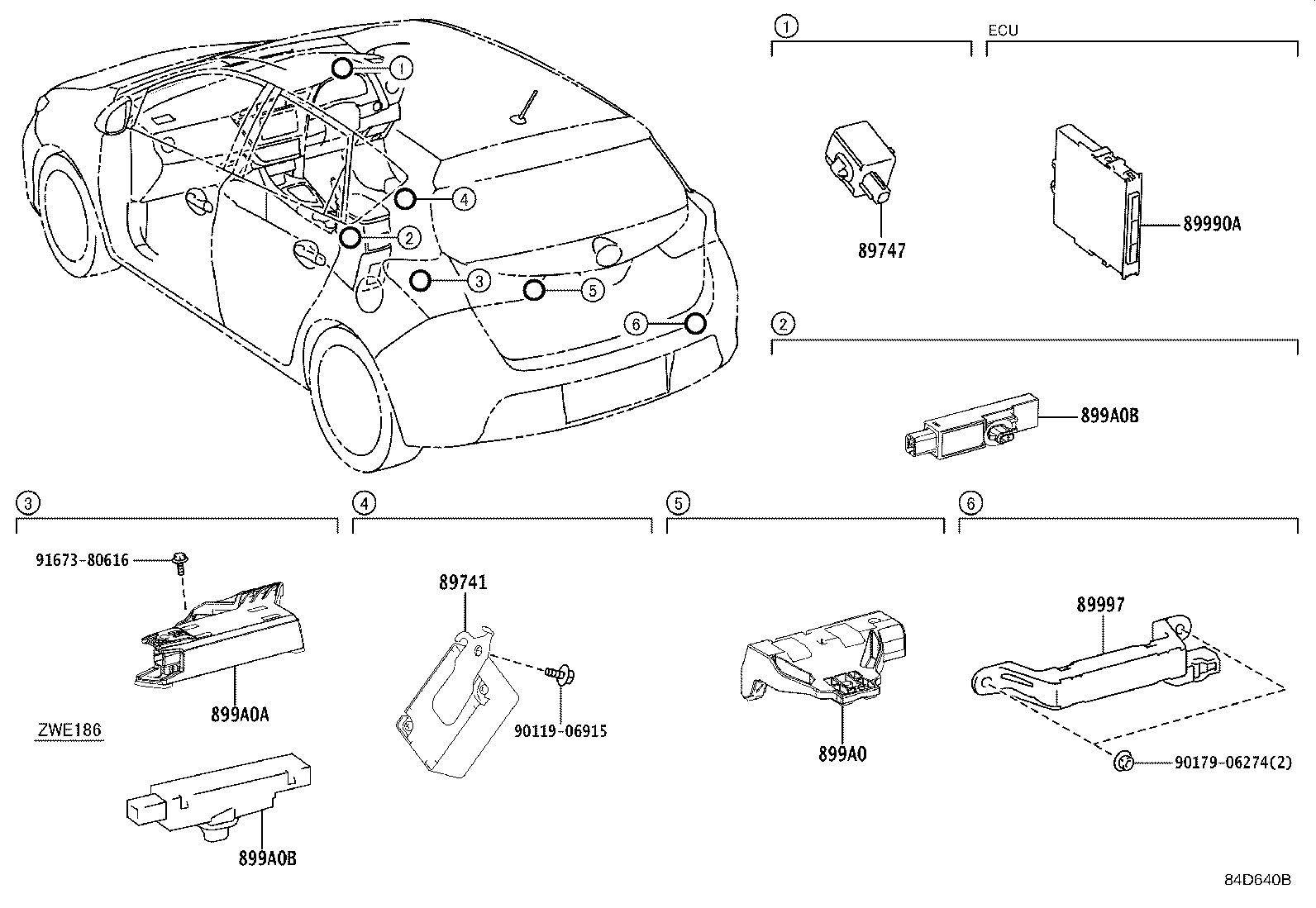 89741-12600 RECEIVER, DOOR CONTROL product image