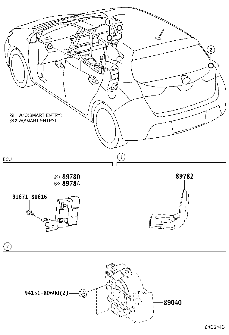 89780-12340 COMPUTER ASSY, TRANSPONDER KEY product image