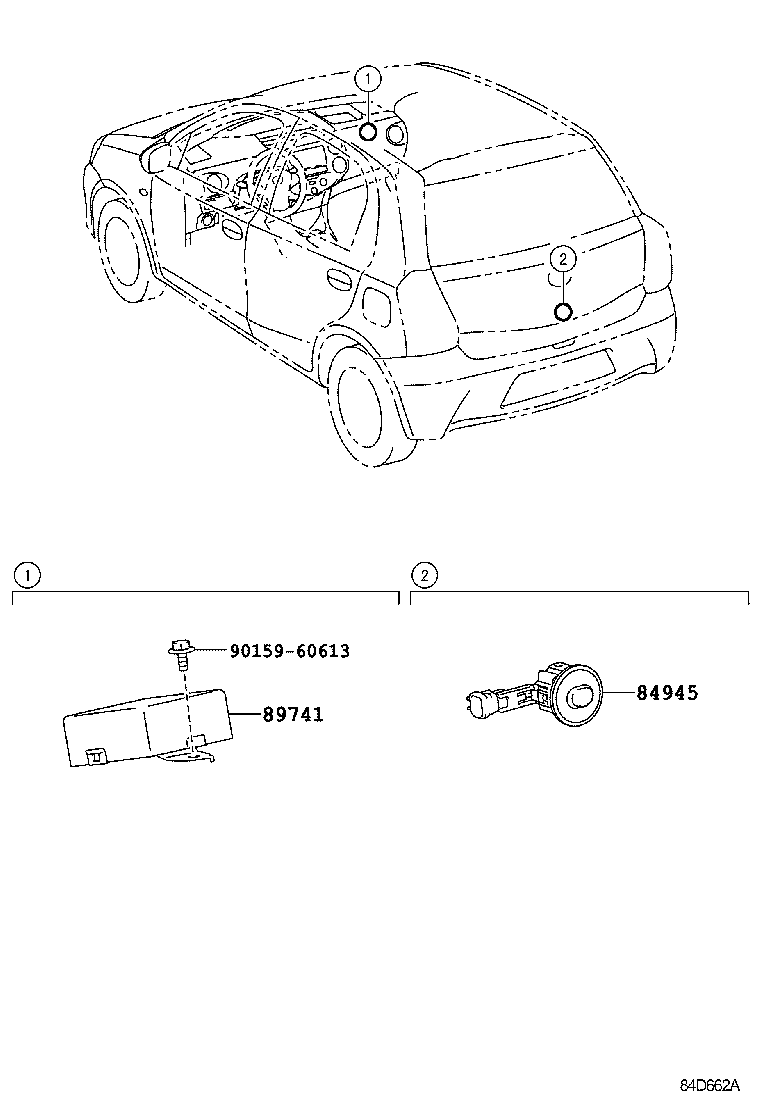 89740-0D090 RECEIVER, DOOR CONTROL product image
