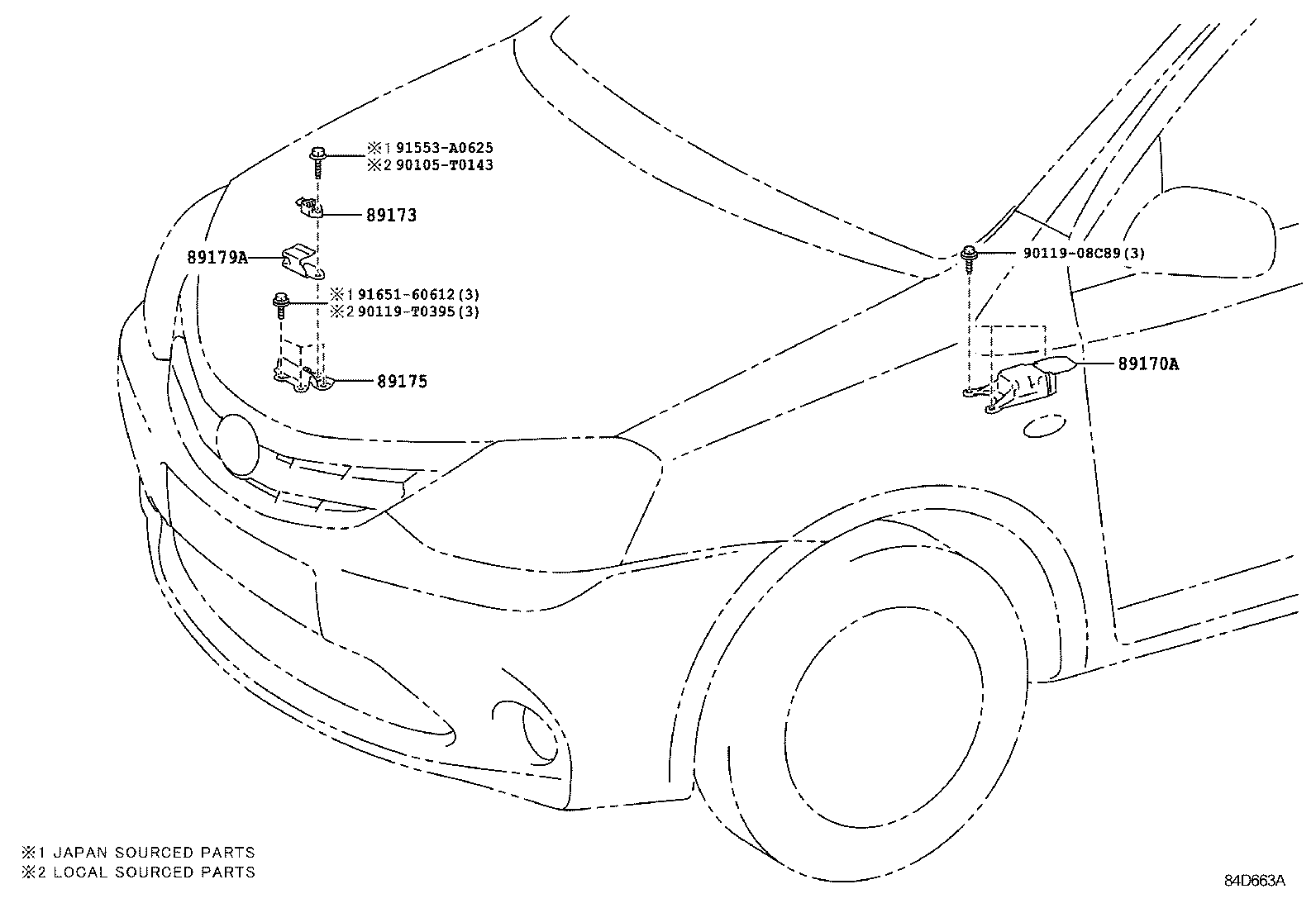 89179-09030 COVER, AIR BAG SENSOR product image