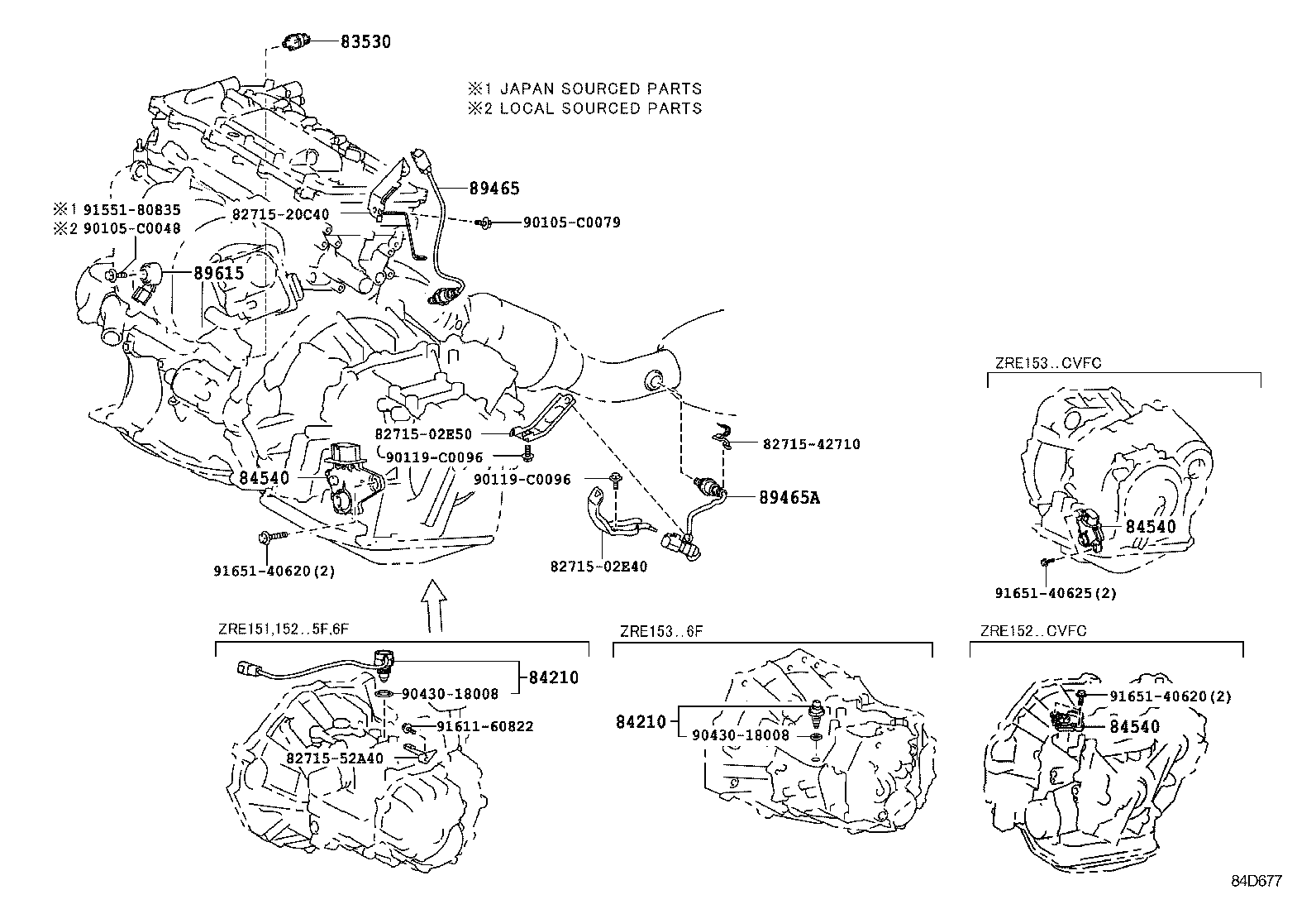 84152-02050 SWITCH, HEADLAMP LEVELING product image