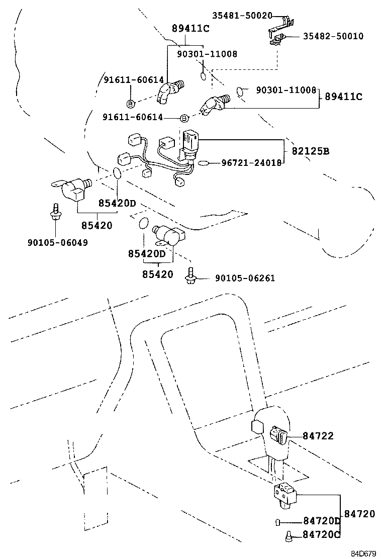 84722-24070 SWITCH, TRANSMISSION CONTROL product image