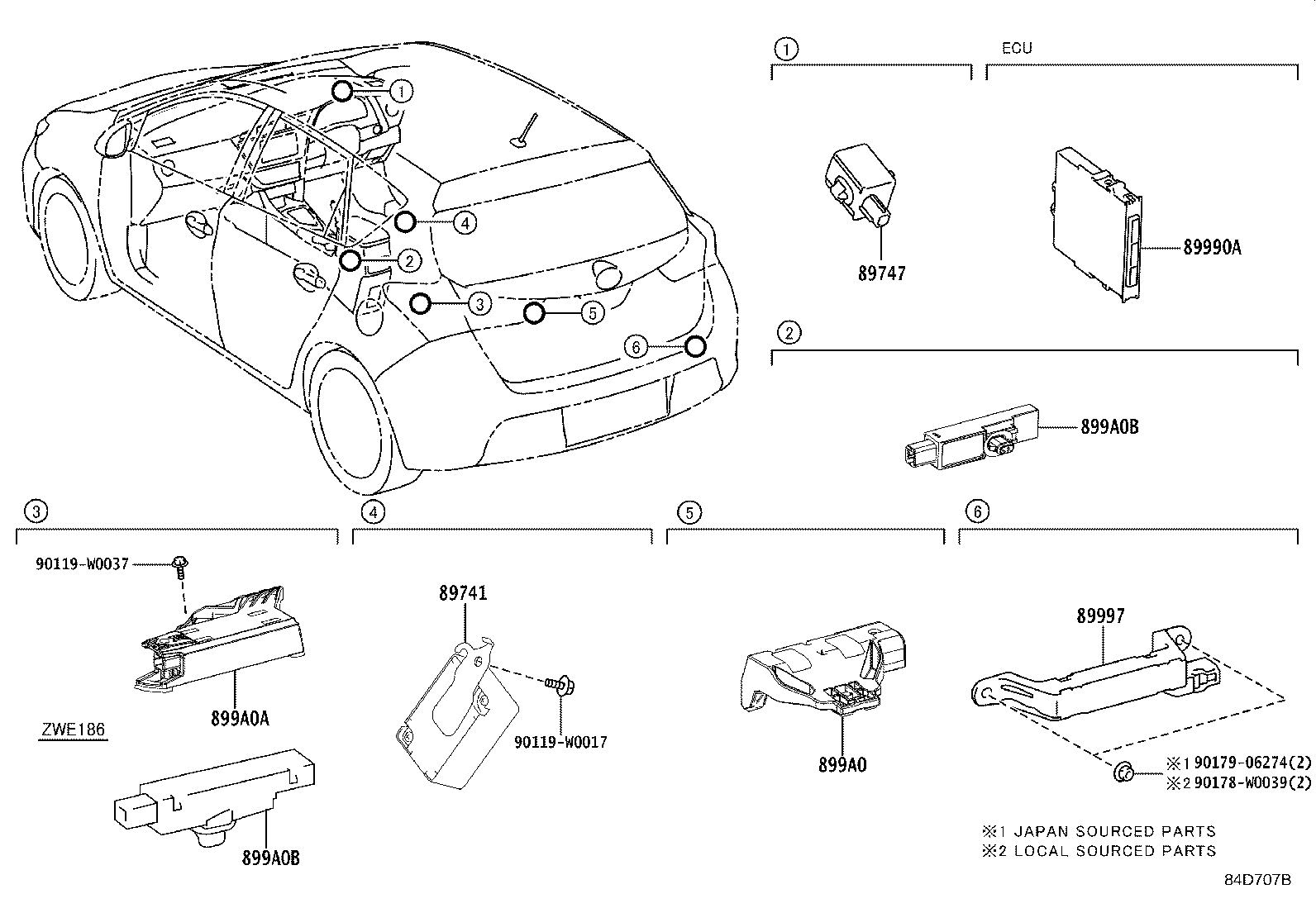 89740-02100 RECEIVER, DOOR CONTROL product image