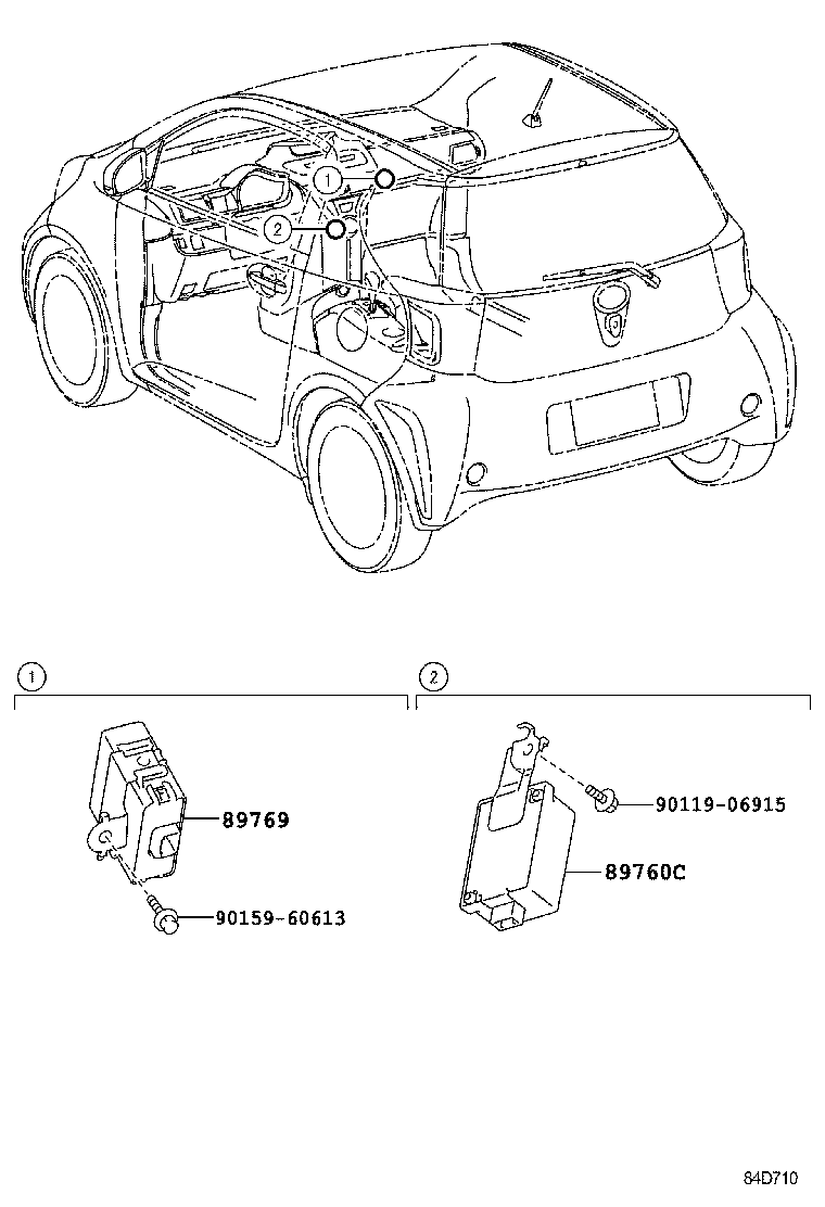 89760-74020 RECEIVER ASSY, TIRE PRESSURE MONITOR product image