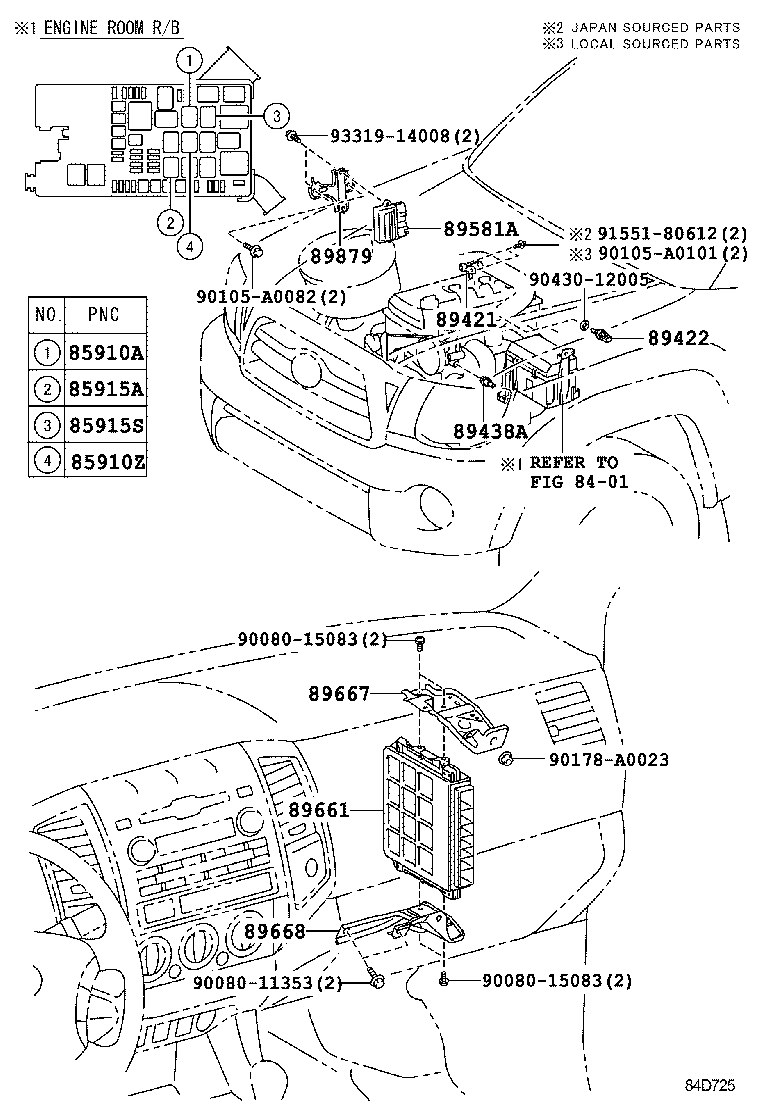 89661-04D60 COMPUTER, ENGINE CONTROL product image