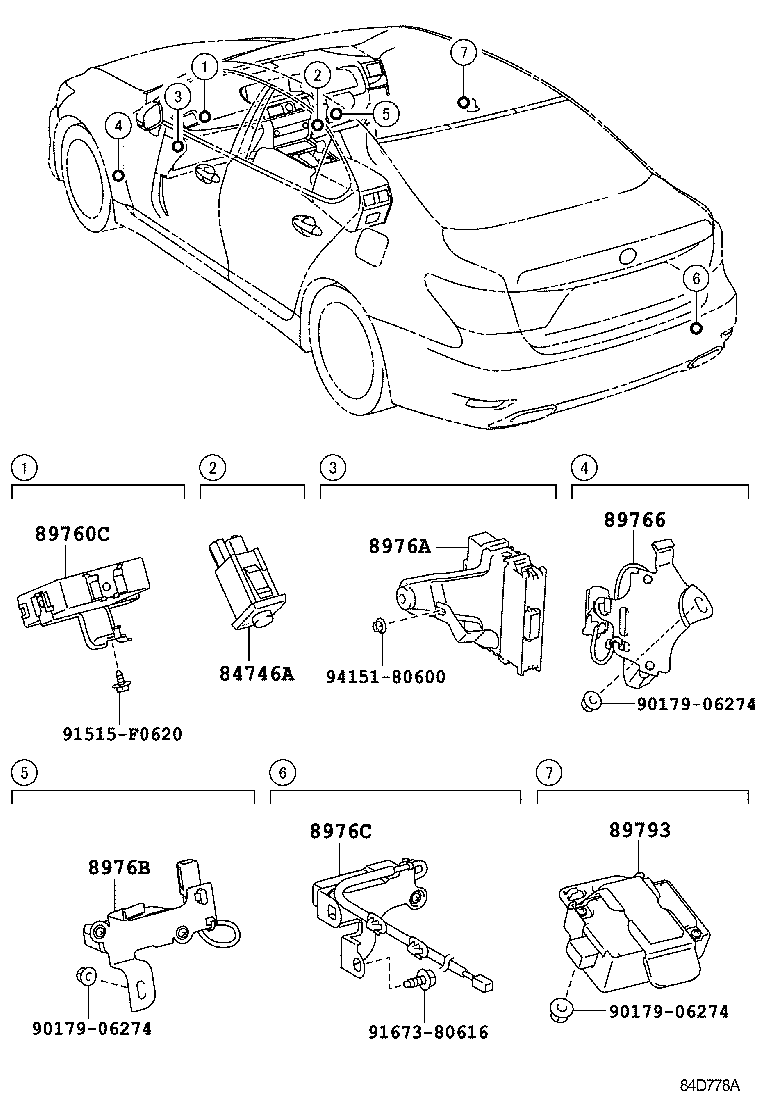 89760-50171 RECEIVER ASSY, TIRE PRESSURE MONITOR product image
