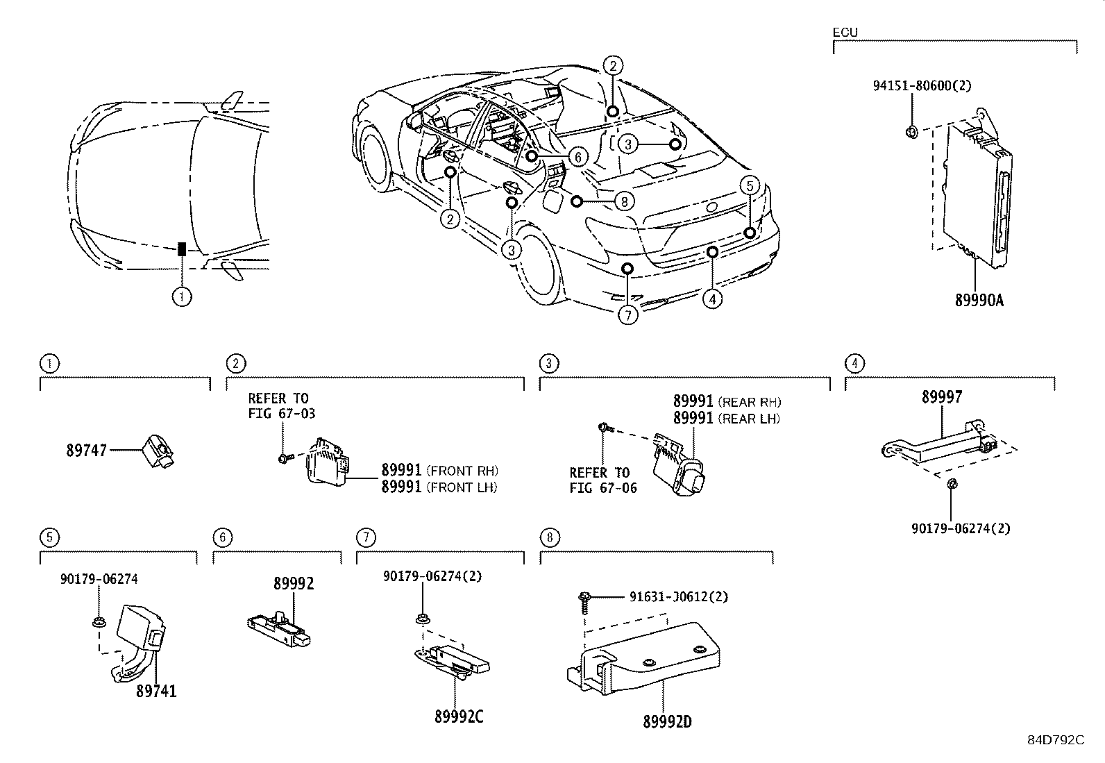 Toyota 89990-50430 COMPUTER ASSY, SMART KEY