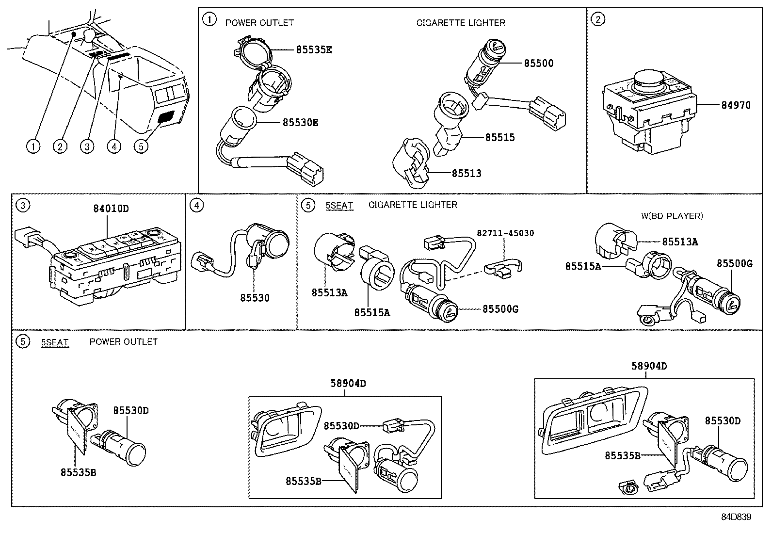 84140-50200 SWITCH ASSY, HEADLAMP DIMMER product image