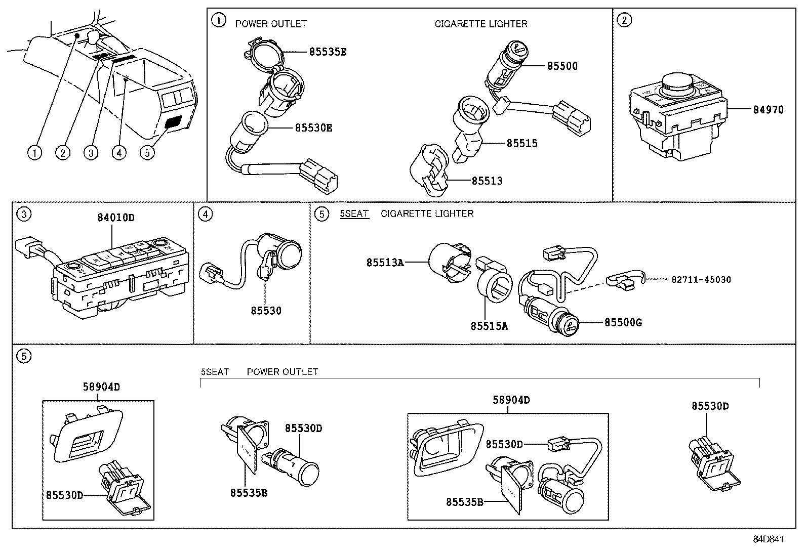 84140-50210 SWITCH ASSY, HEADLAMP DIMMER product image