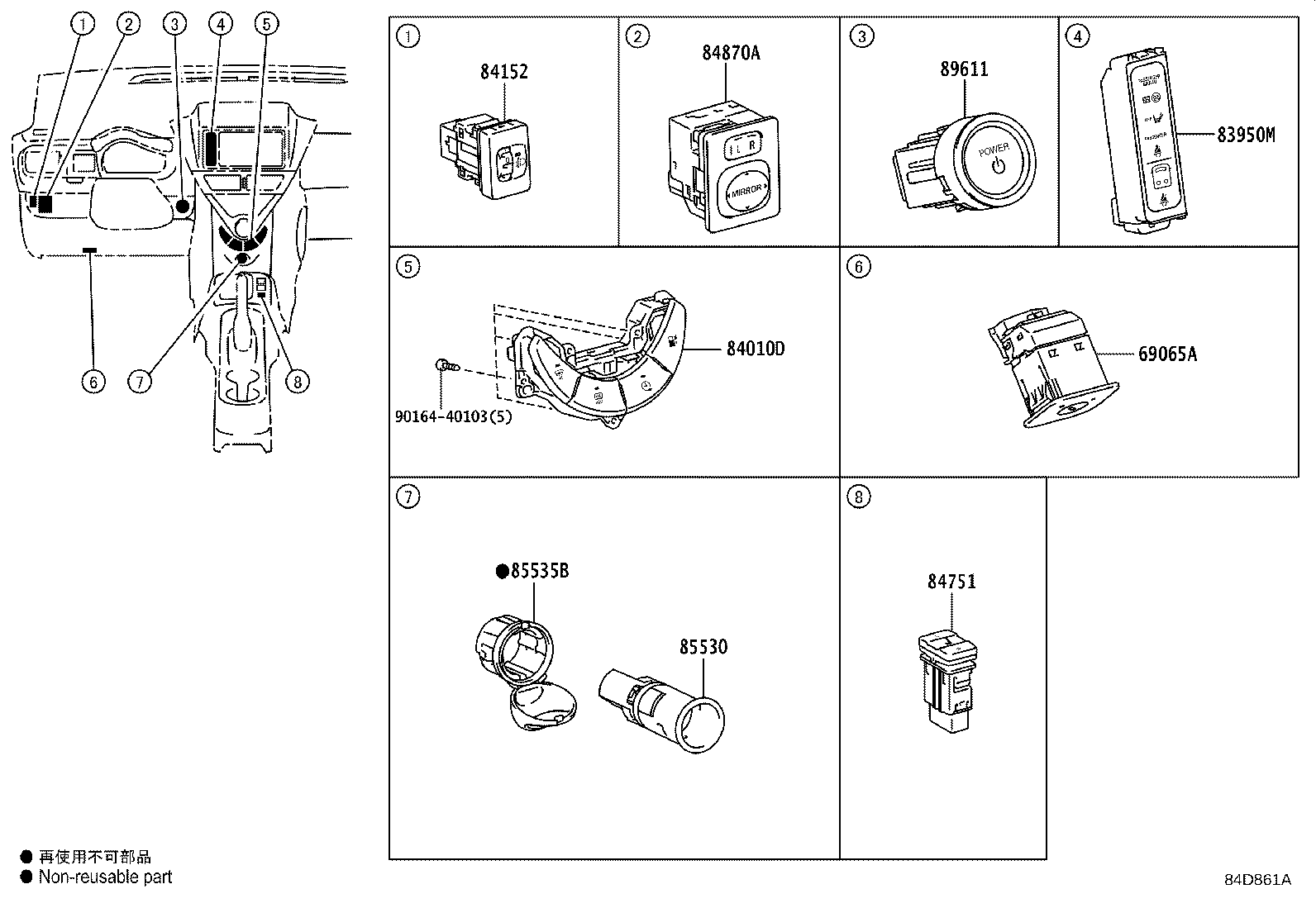 81850-74010 LAMP ASSY, INDICATOR product image