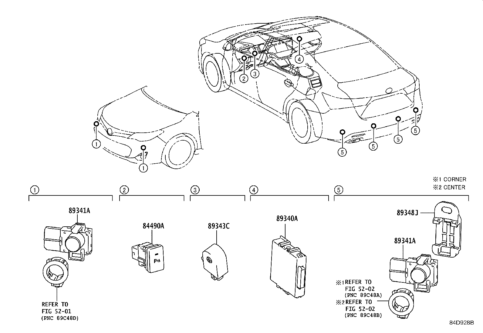 Toyota 89341-33210-D3 SENSOR, ULTRASONIC, NO.1