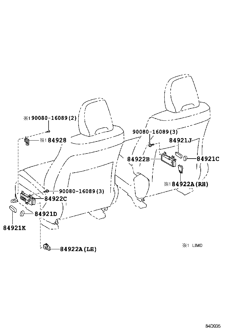 84332-07030 SWITCH ASSY, HAZARD WARNING SIGNAL product image