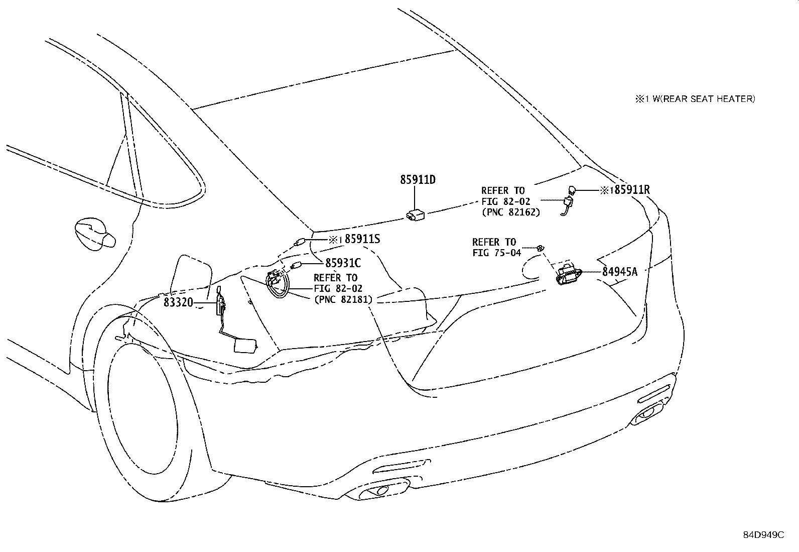 84332-07030 SWITCH ASSY, HAZARD WARNING SIGNAL product image