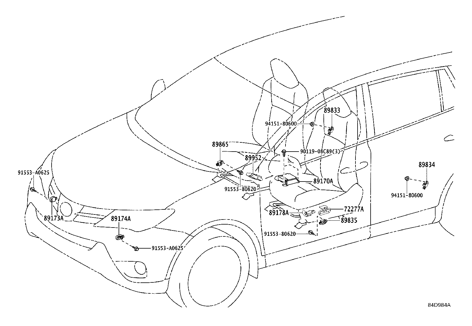 89170-42670 COMPUTER ASSY, AIR BAG product image