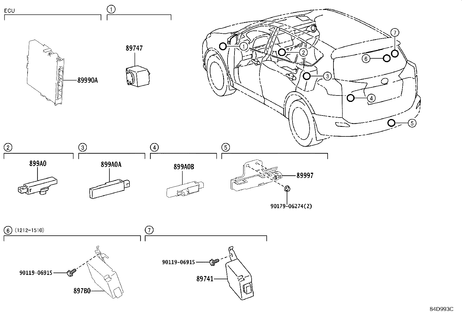 89740-42110 RECEIVER, DOOR CONTROL product image