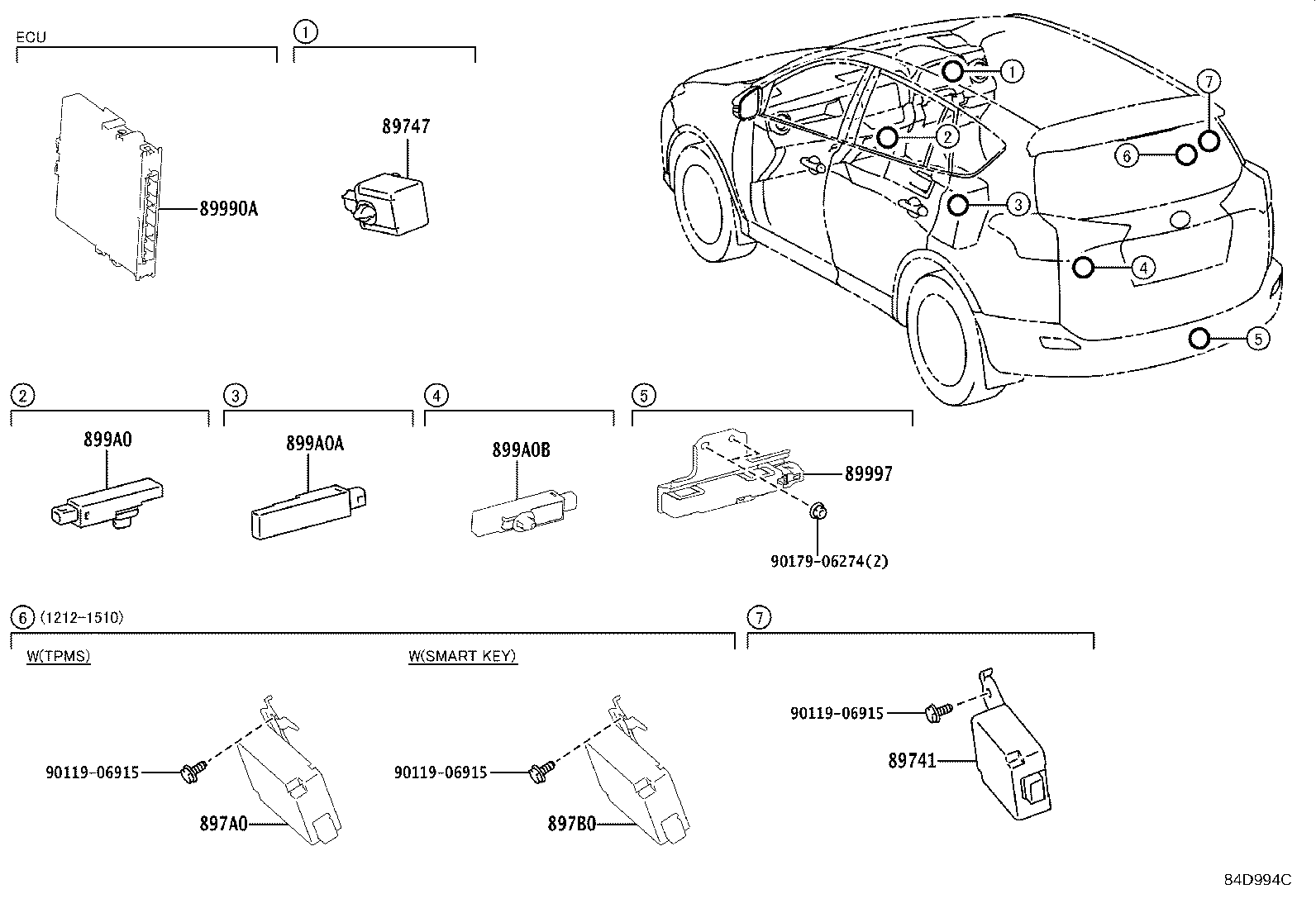 89740-42110 RECEIVER, DOOR CONTROL product image
