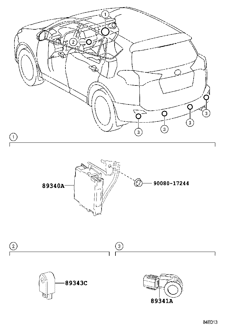 89340-0R030 COMPUTER ASSY, CLEARANCE WARNING product image