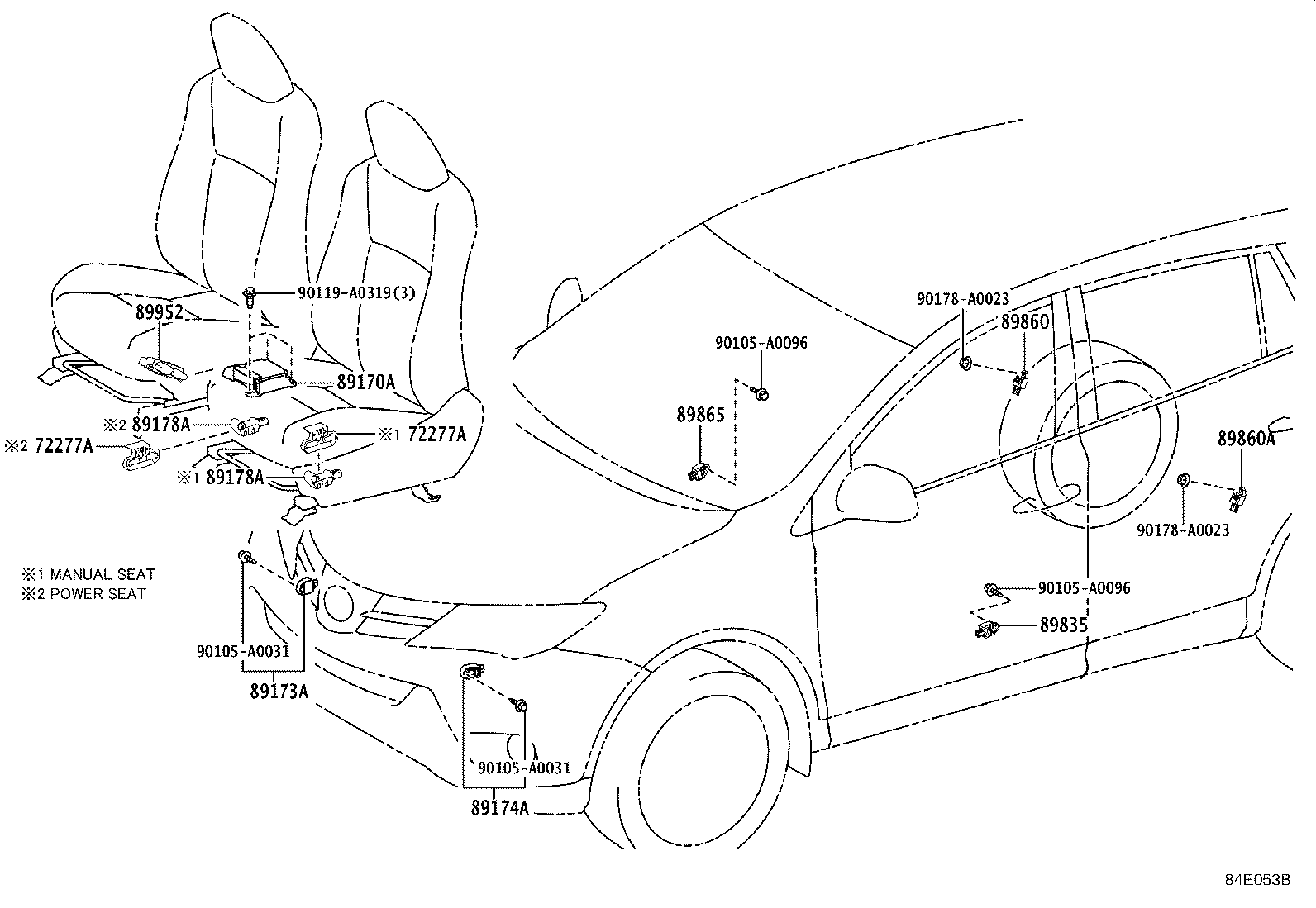 89170-0R070 COMPUTER ASSY, AIR BAG product image