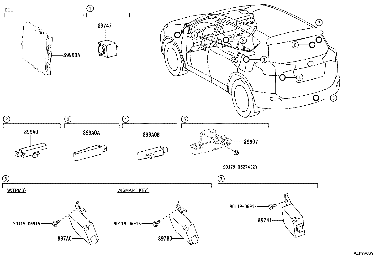 Toyota 89990-42112 COMPUTER ASSY, SMART KEY