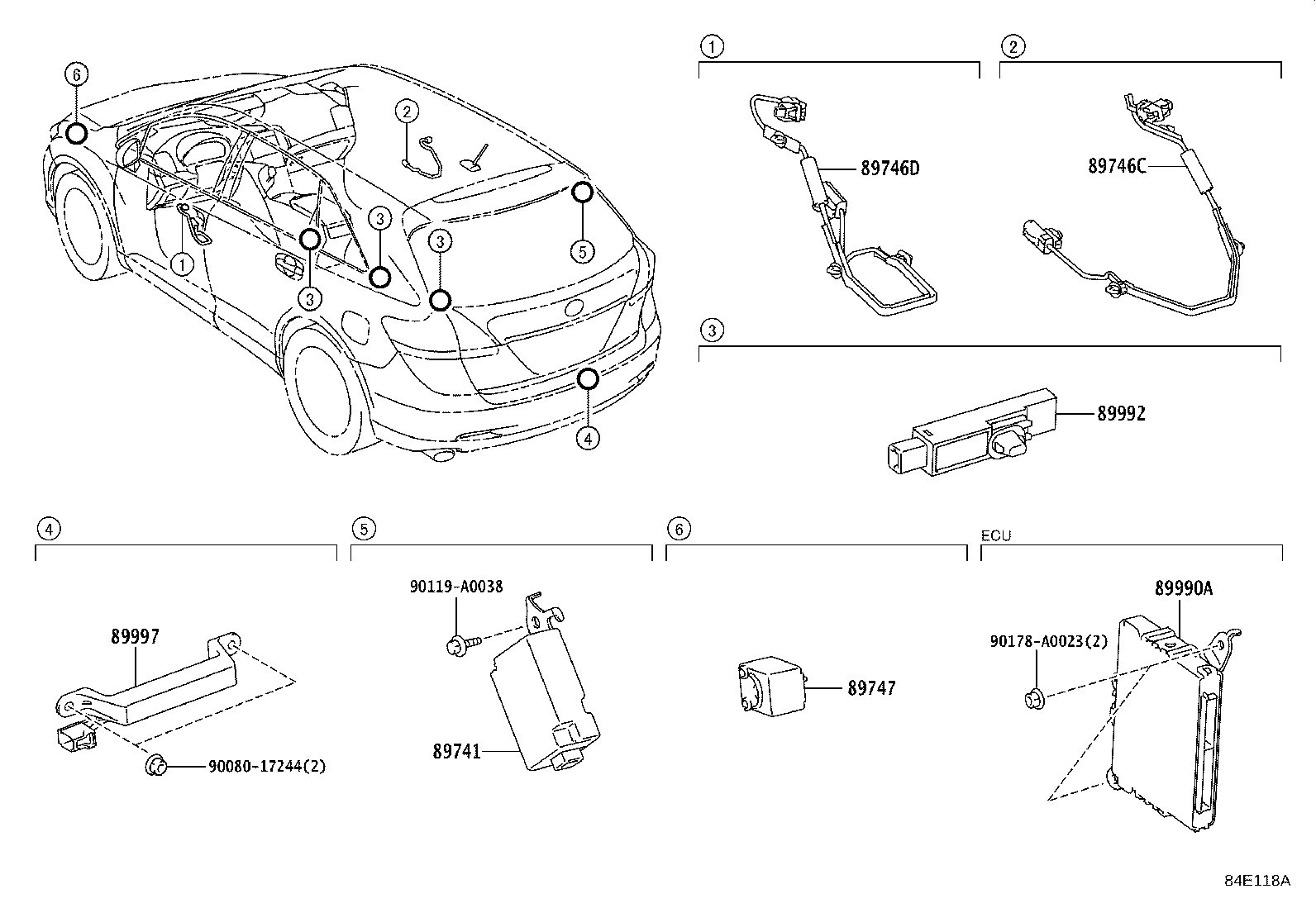 89741-73010 RECEIVER, DOOR CONTROL product image