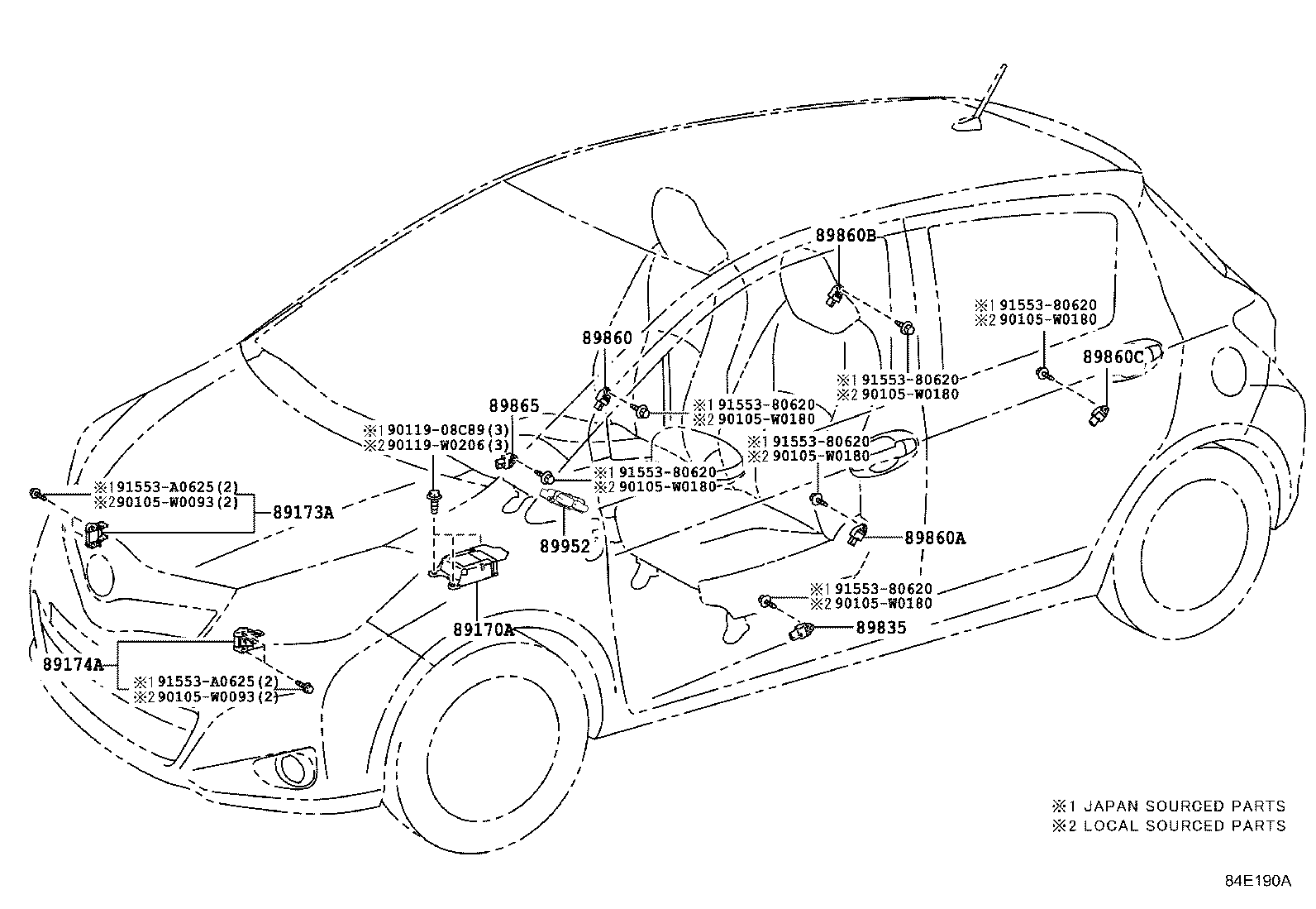 89170-0D610 COMPUTER ASSY, AIR BAG product image