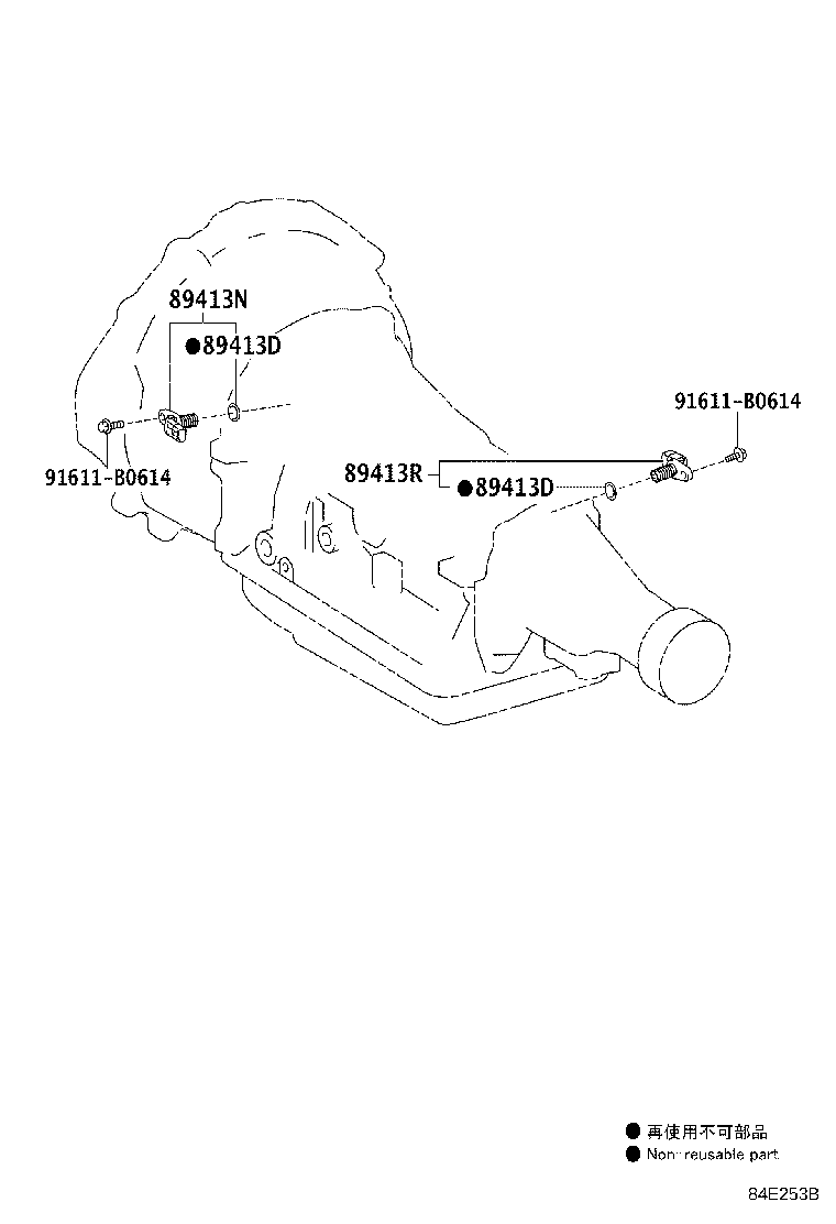 Toyota 89413-0C011 SENSOR, TRANSMISSION REVOLUTION, (NT)