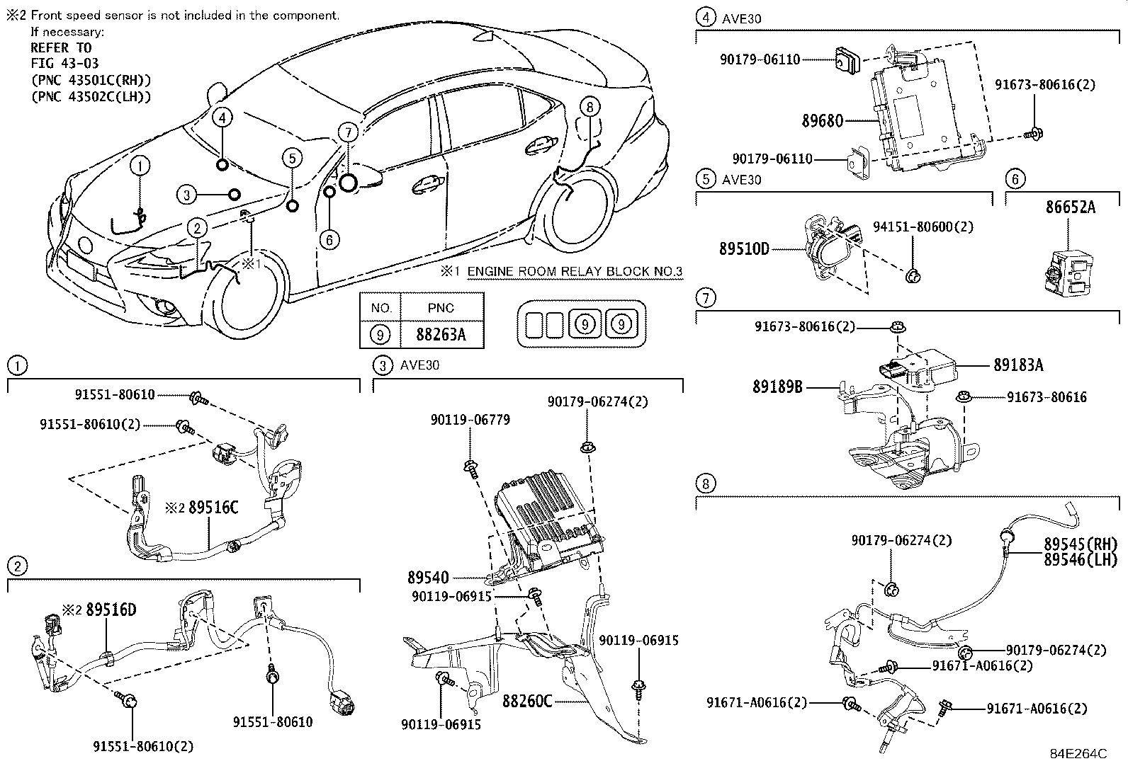 89183-48020 SENSOR, YAWRATE product image