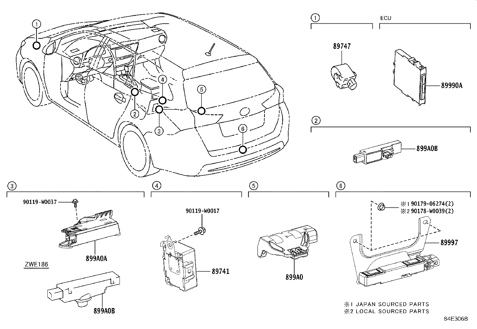 89740-02100 RECEIVER, DOOR CONTROL product image