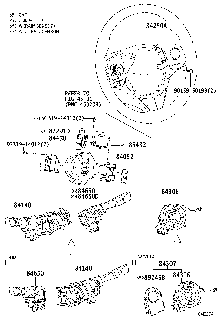 84140-02870 SWITCH ASSY, HEADLAMP DIMMER product image