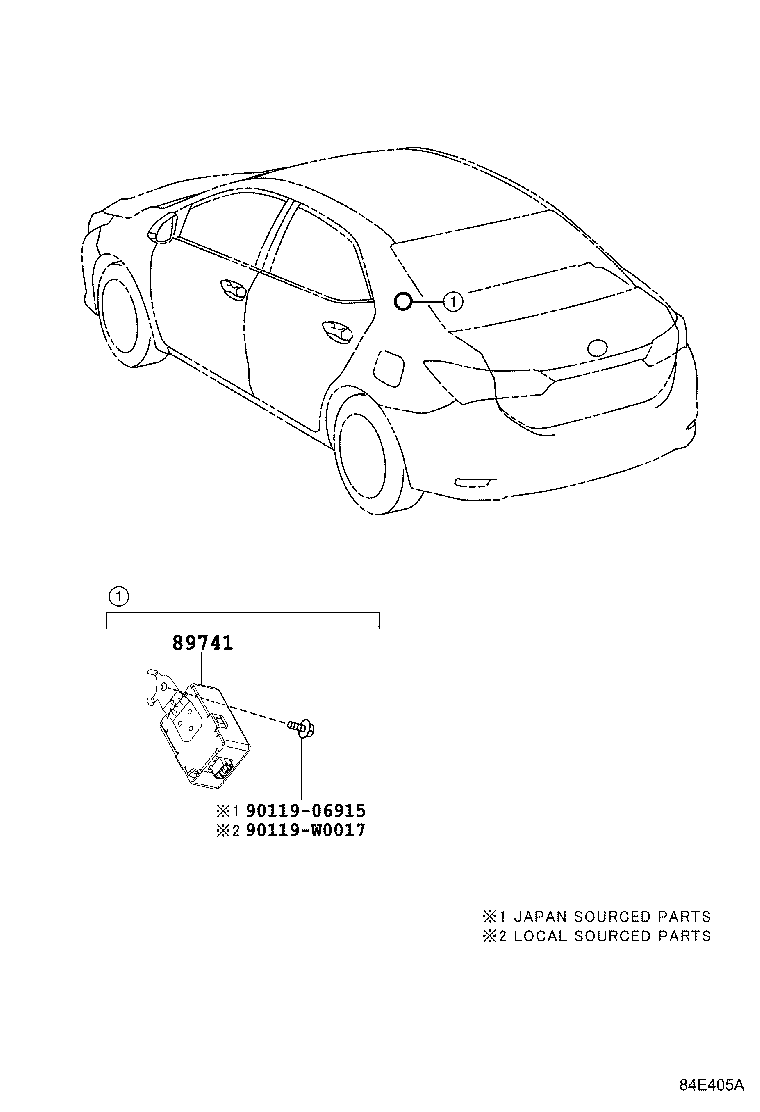 89740-02130 RECEIVER, DOOR CONTROL product image