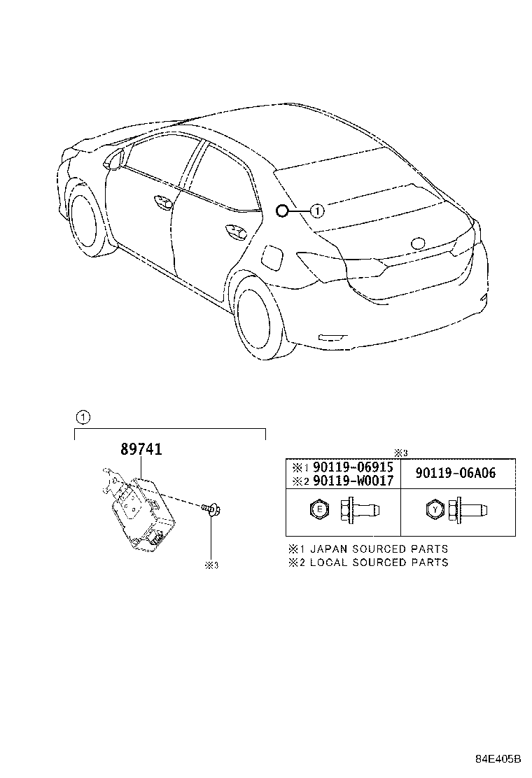 89740-02131 RECEIVER, DOOR CONTROL product image