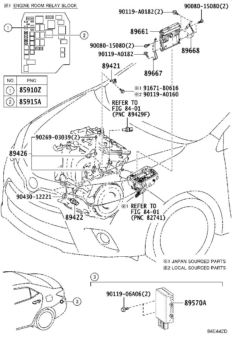 Toyota 89570-12390 COMPUTER ASSY, FUEL PUMP CONTROL