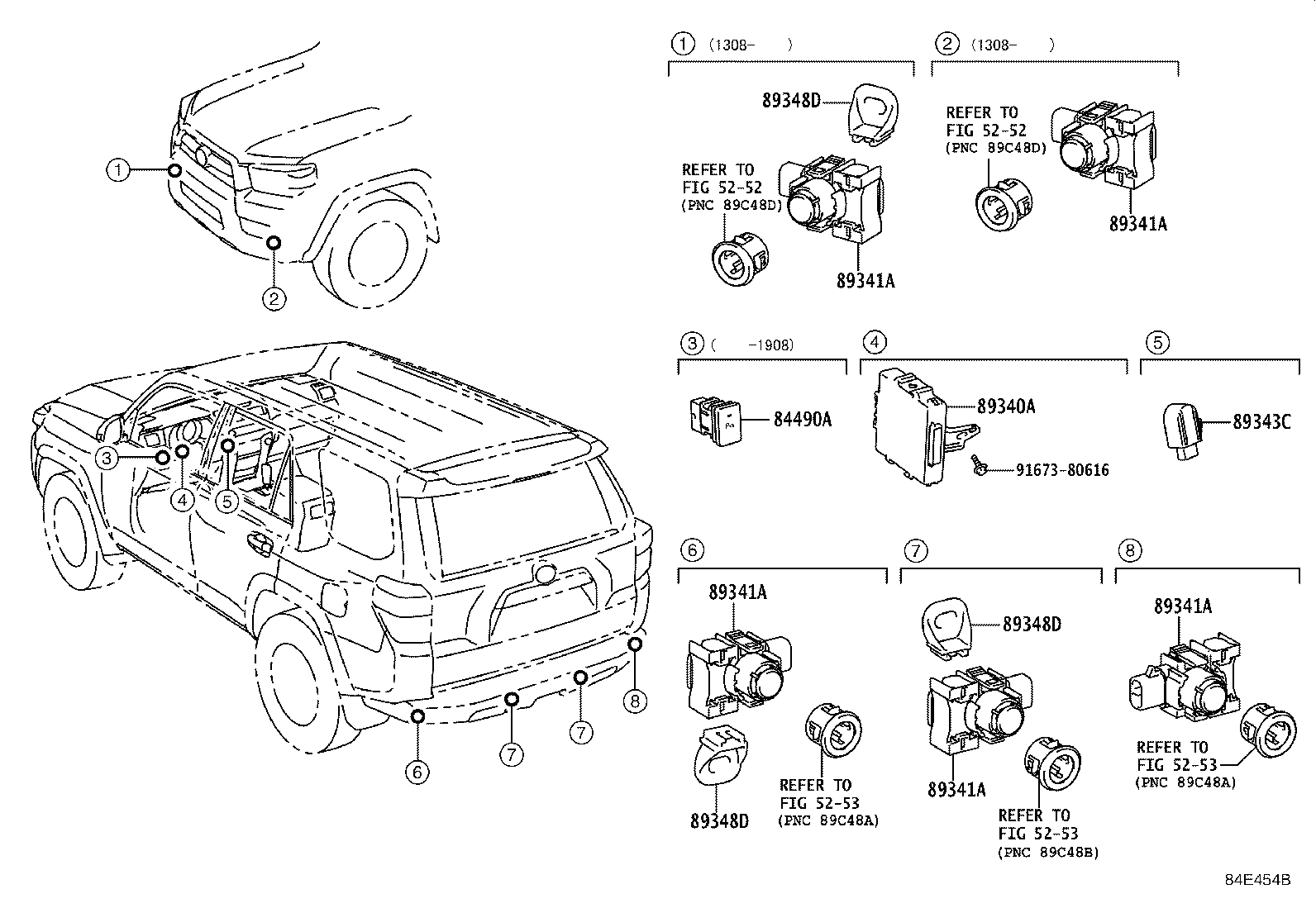 Toyota 89341-35010 SENSOR, ULTRASONIC, NO.1