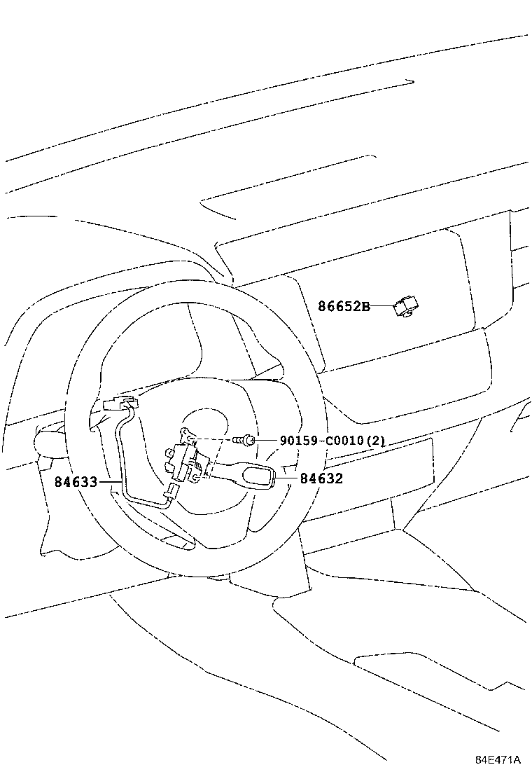 84633-0R010 WIRE, CRUISE CONTROL SWITCH product image