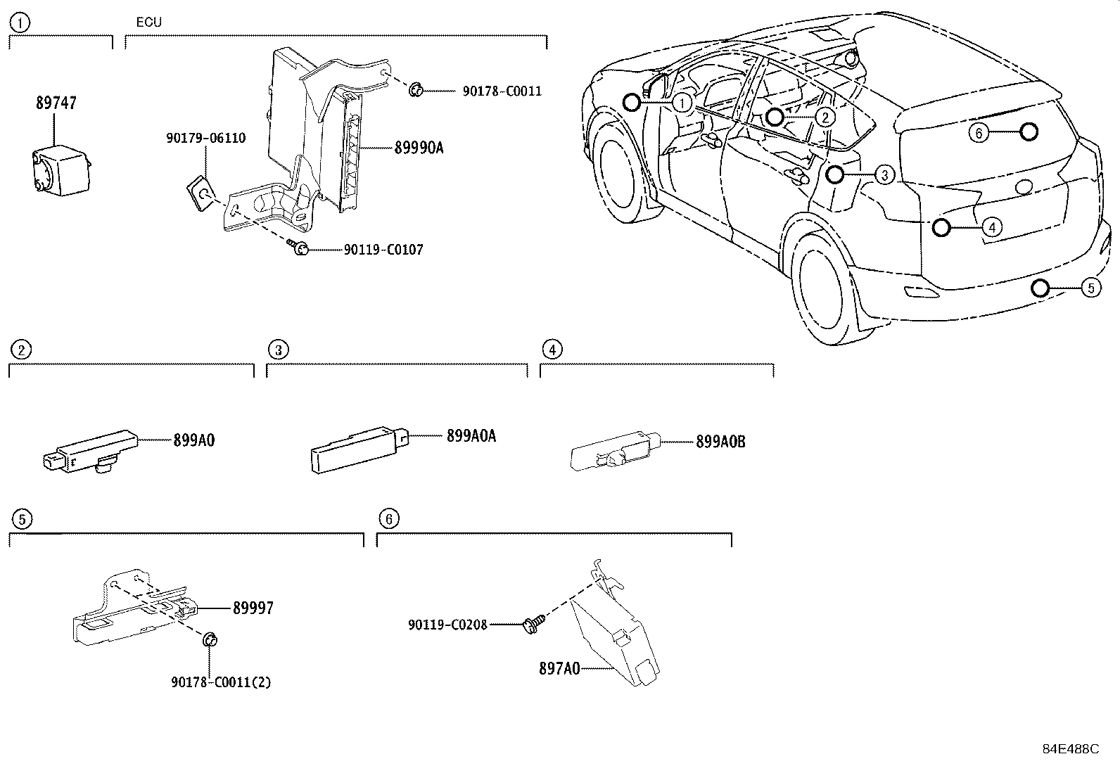 89741-0R040 RECEIVER, DOOR CONTROL product image