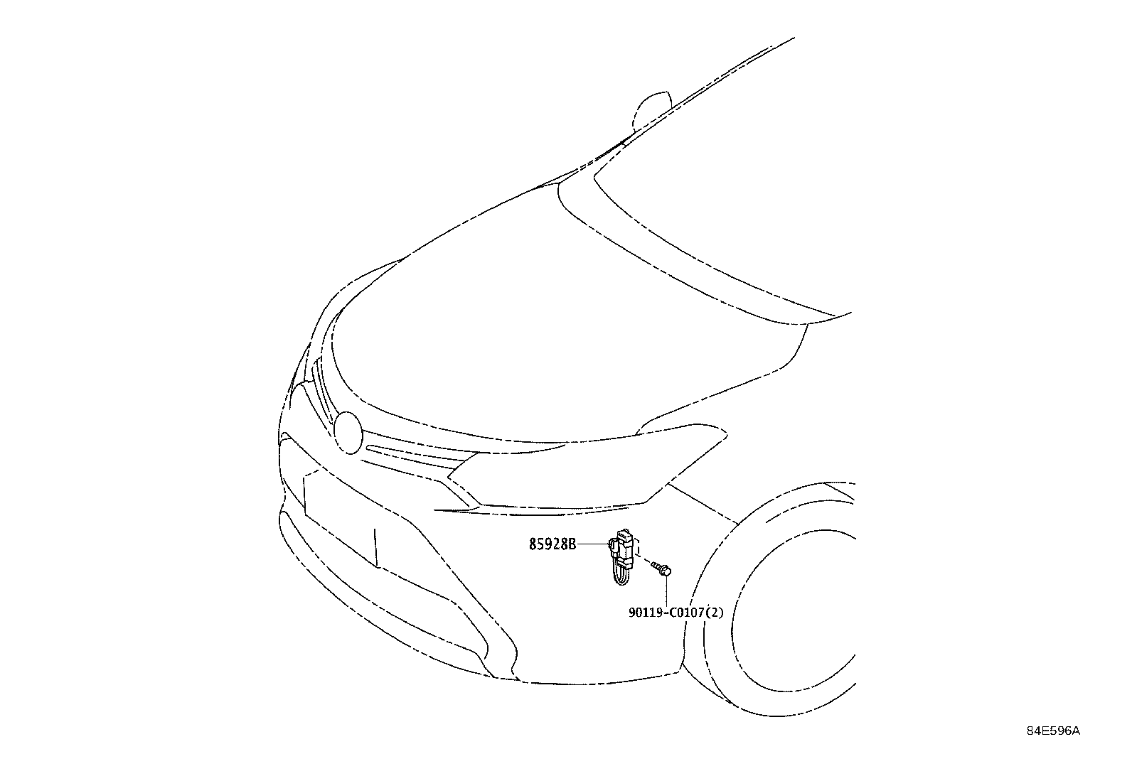84237-06041 SWITCH, HOOD COURTESY product image