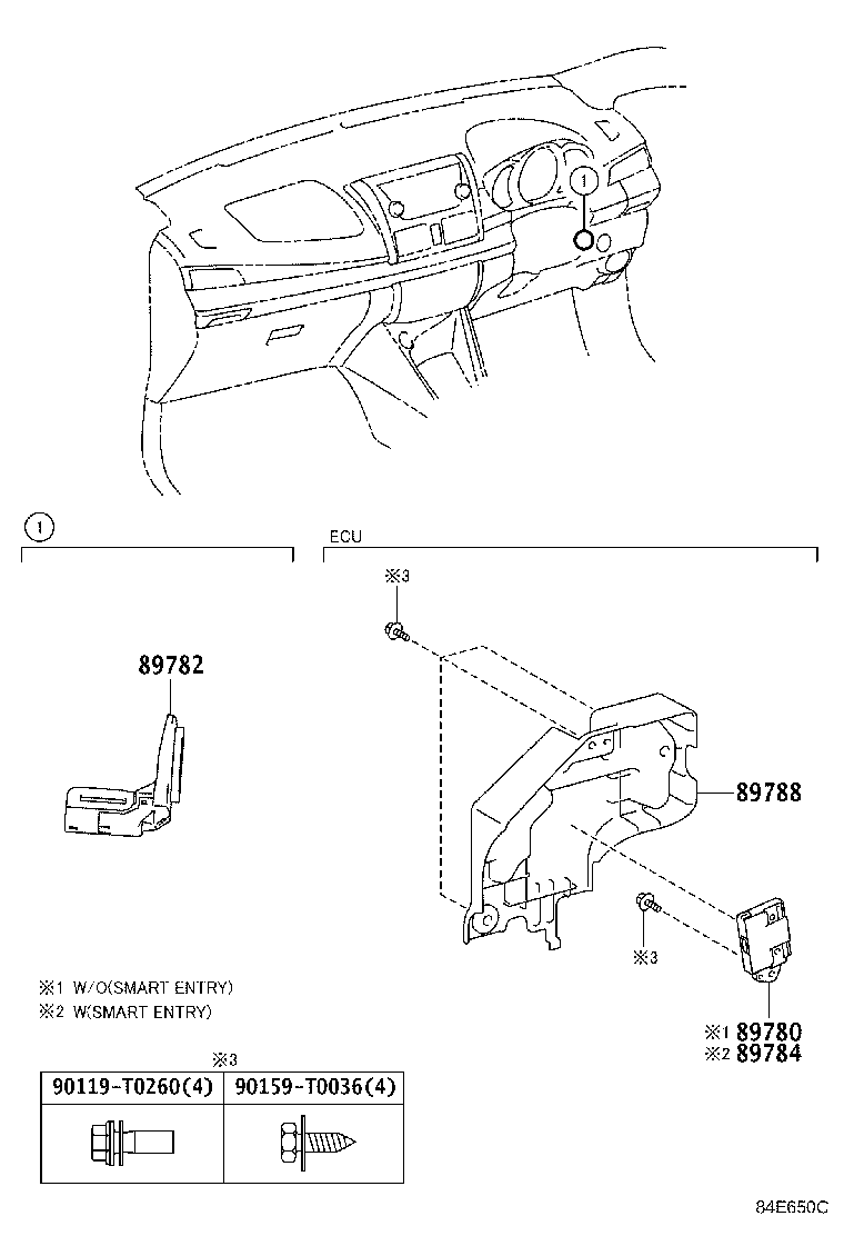 Toyota 89780-0D200 COMPUTER ASSY, TRANSPONDER KEY